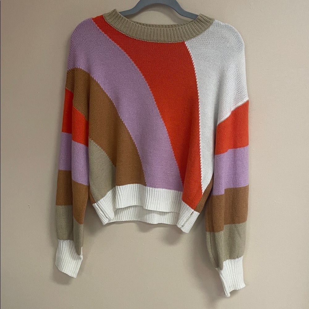 SHEIN Multicolor Crew Neck Sweater